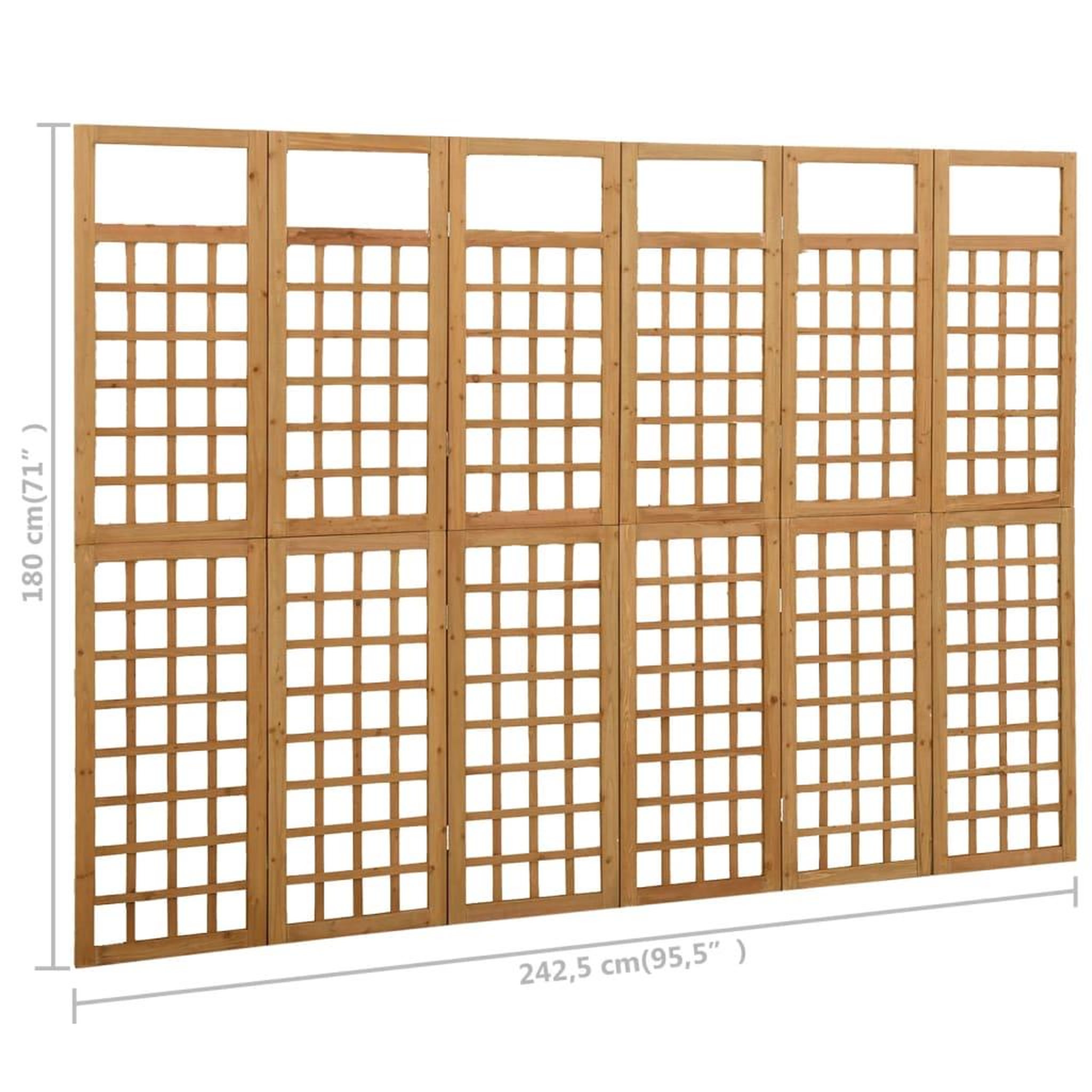 Voir la diapositive 6 : VIDAXL Cloison de separation a 6 panneaux/treillis bois sapin massif