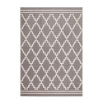 Paris Prix Tapis Imprimé Losange à Poils Courts  Lina  Taupe. Coloris disponibles : Marron