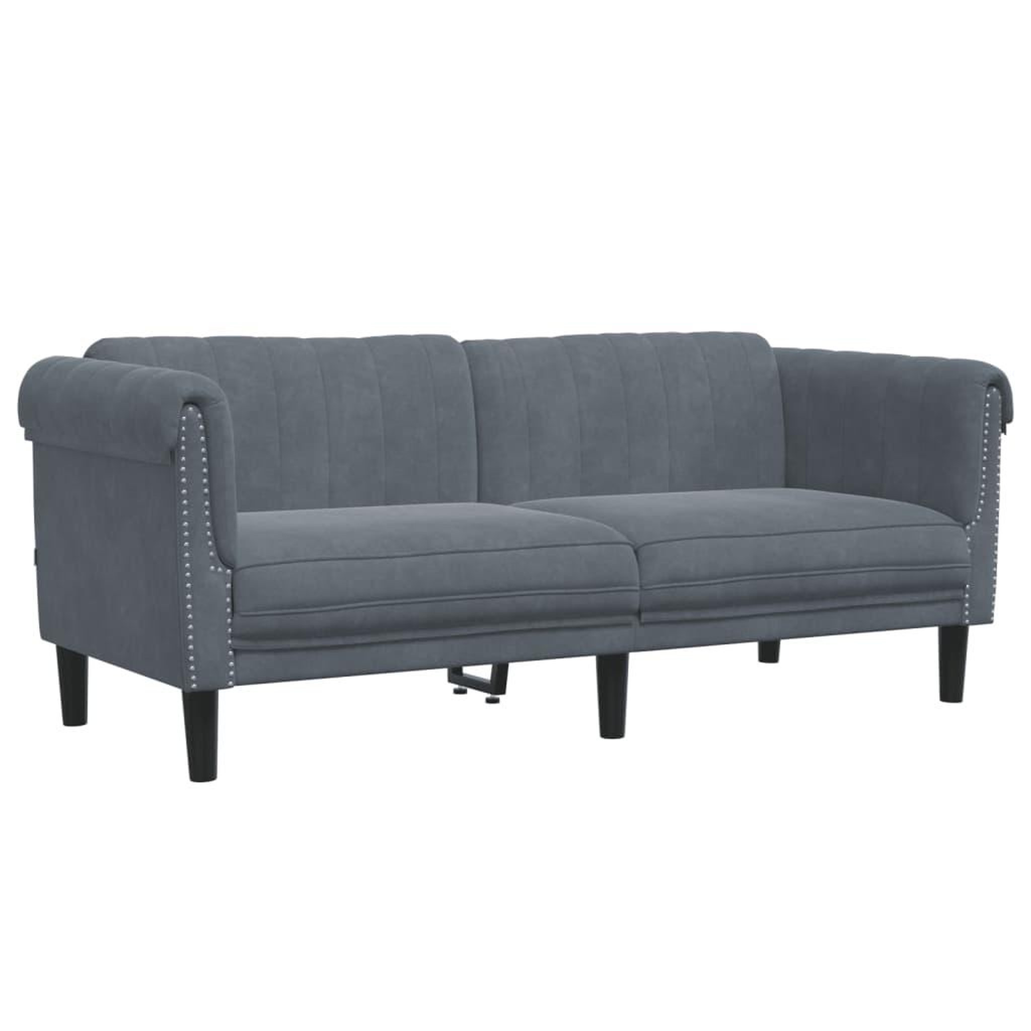 Voir la diapositive 4 : VIDAXL Ensemble de canapes 2 pcs gris fonce velours