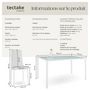 Voir la diapositive 6 : tectake Ensemble table et chaises de salle à manger rembourrées avec revêtement en cuir synthétique blanc/blanc