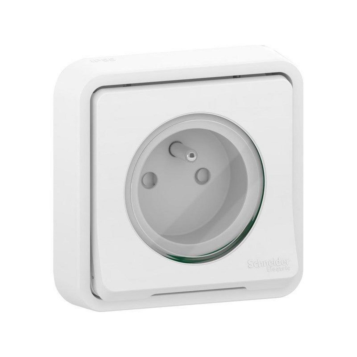 Schneider Electric Prise avec terre étanche complet Mureva Styl, SCHNEIDER ELECTRIC, blanc