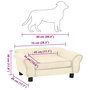 Voir la diapositive 6 : VIDAXL Canape pour chien Creme 72x45x30 cm Peluche