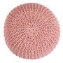 Voir la diapositive 6 : Rendez vous déco Pouf tricot rond en coton jaune moutarde D40 cm - Elisa