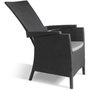Voir la diapositive 5 : ALLIBERT BATH & DESIGN Fauteuil de jardin - Allibert by KETER - VERMONT - Résine imitation rotin tressé - Coloris : gris graphite - Dossier inclinabl