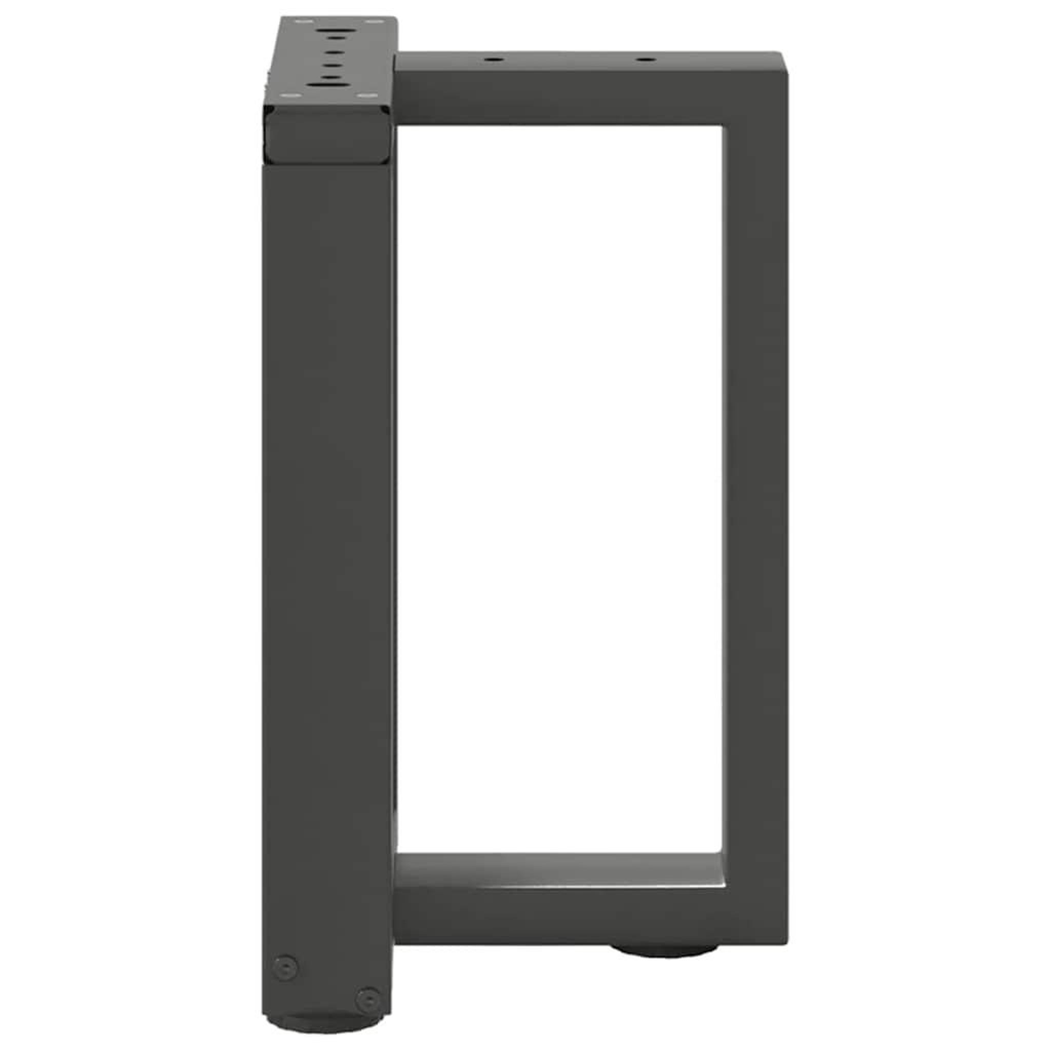 Voir la diapositive 5 : VIDAXL Pieds de table basse forme de T 2pcs anthracite 28x25x(42-43)cm