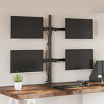 VIDAXL Support de moniteur noir acier VESA 75 100 mm