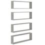 Voir la diapositive 2 : VIDAXL Etageres cube murales 4 pcs gris beton bois d'ingenierie