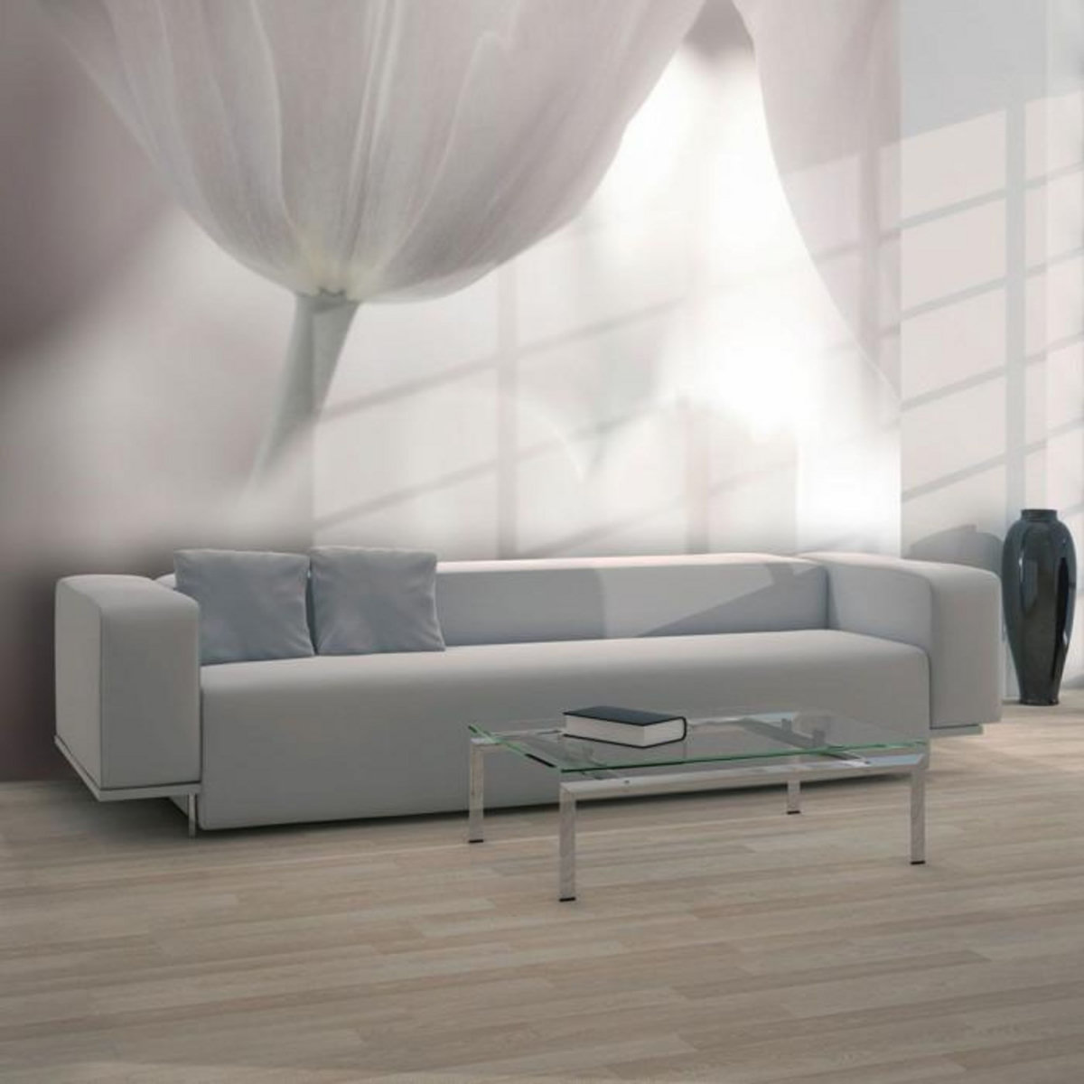 Paris Prix Papier Peint  Tulips Fine Art Black & White II  270x450cm