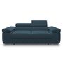 Voir la diapositive 2 : BEST MOBILIER Pablo - canapé droit 2 places avec têtières ajustables - en velours côtelé
