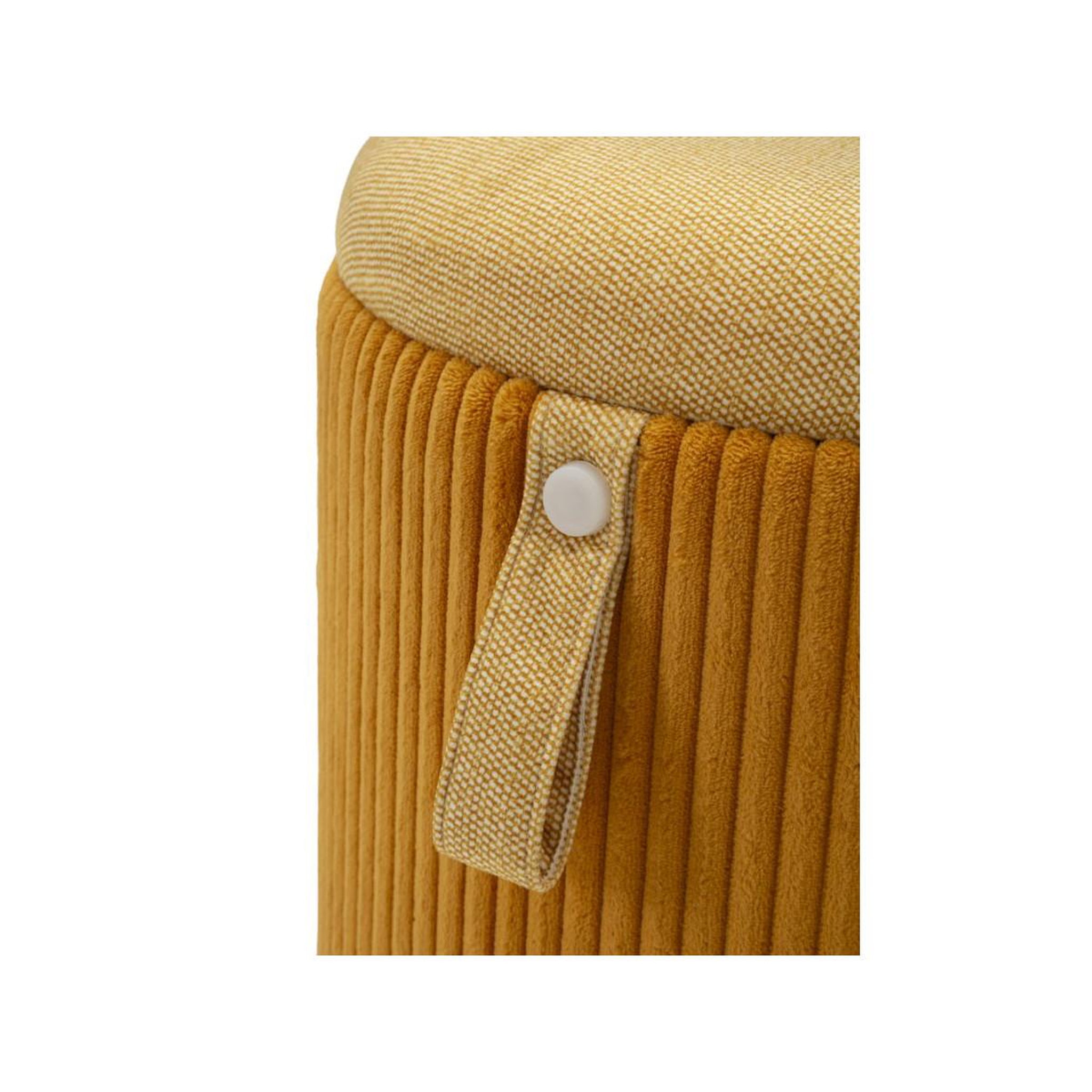 Voir la diapositive 4 : Paris Prix Lot de 2 poufs coffres  bolzano  38cm moutarde