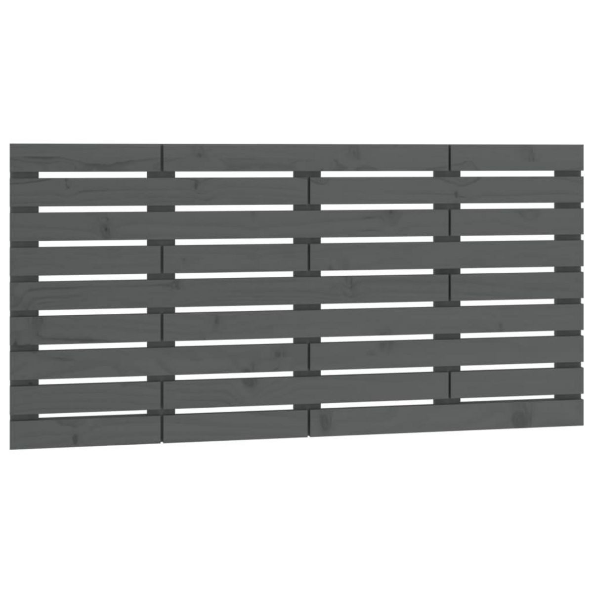 VIDAXL Tete de lit murale Gris 146x3x63 cm Bois massif de pin