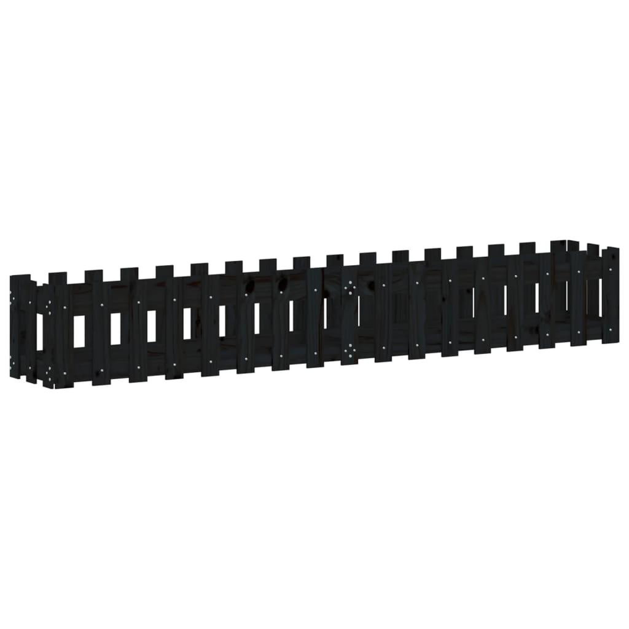 Voir la diapositive 4 : VIDAXL Lit sureleve de jardin design de cloture 200x30x30cm pin massif