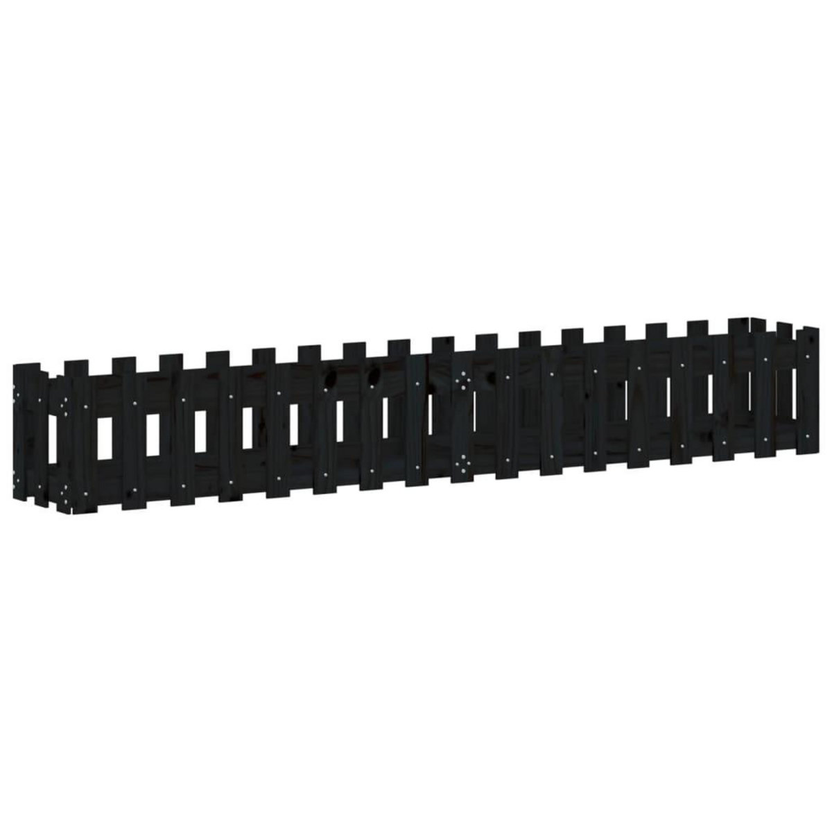 VIDAXL Lit sureleve de jardin design de cloture 200x30x30cm pin massif