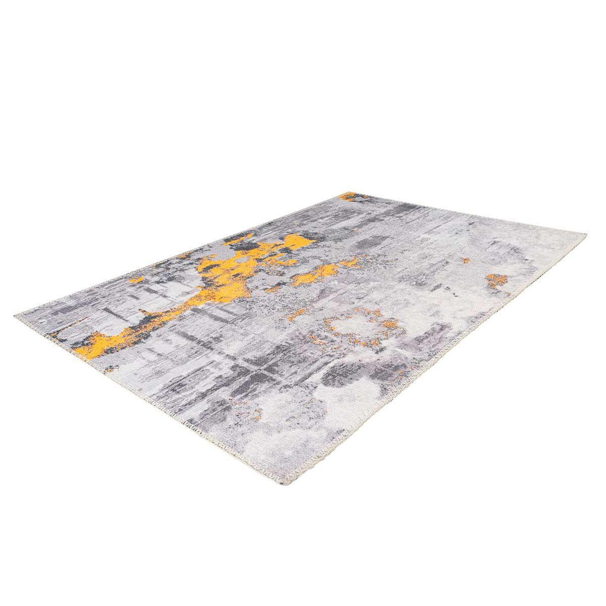 Voir la diapositive 2 : Paris Prix Tapis tissé imprimé vintage  peron iii  gris & or