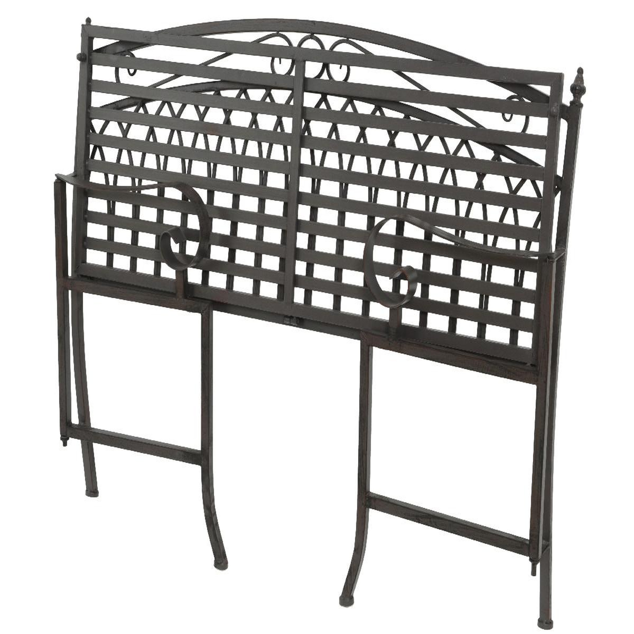 Voir la diapositive 3 : JARDIDECO Banc de jardin en métal gris - Jardideco