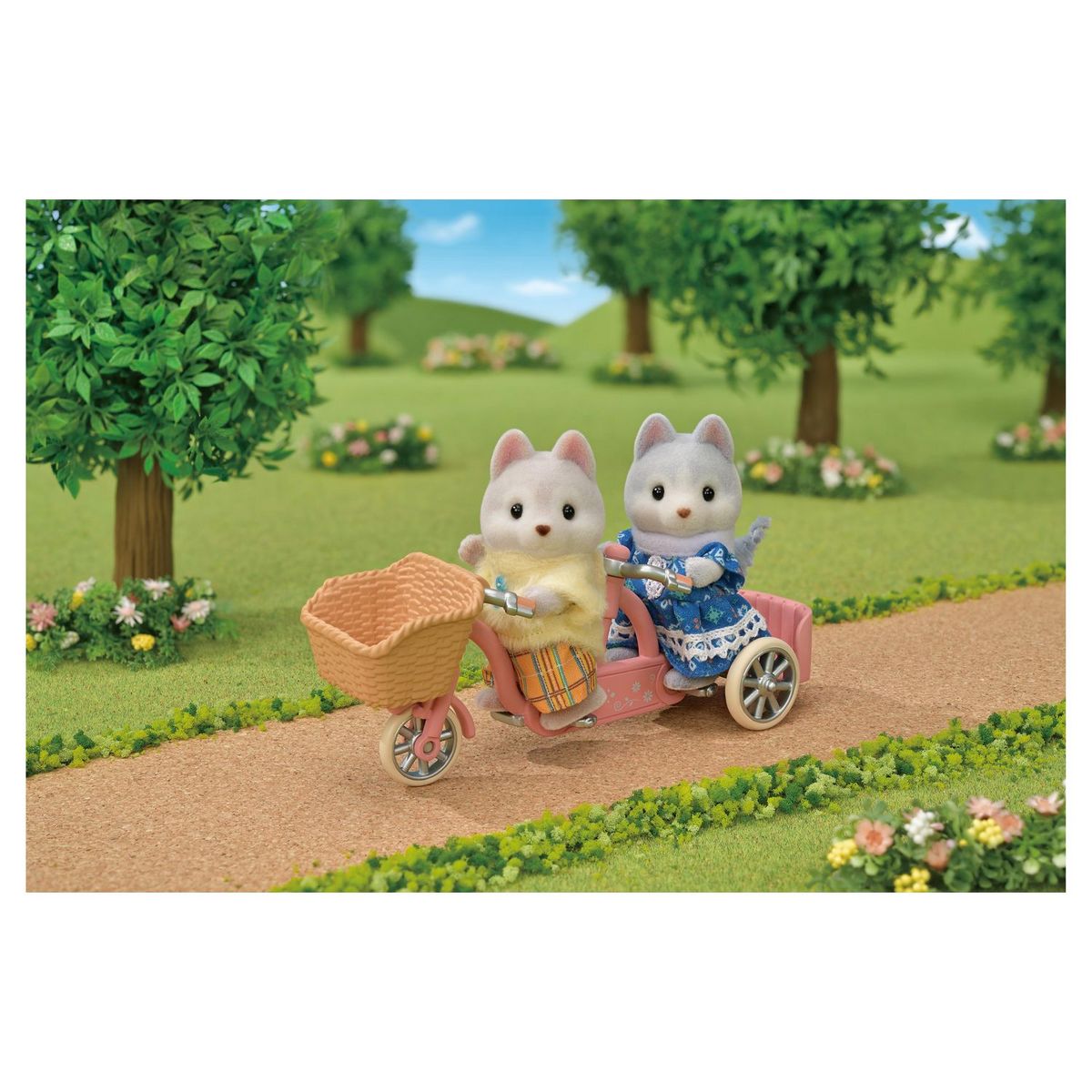 Sylvanian families 5637 Les frères et s&oelig;urs husky et leur tandem - Sylvanian Families