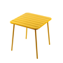 Voir la diapositive 1 : CONCEPT USINE Table carrée 4 places 70x70cm jaune BERGAME