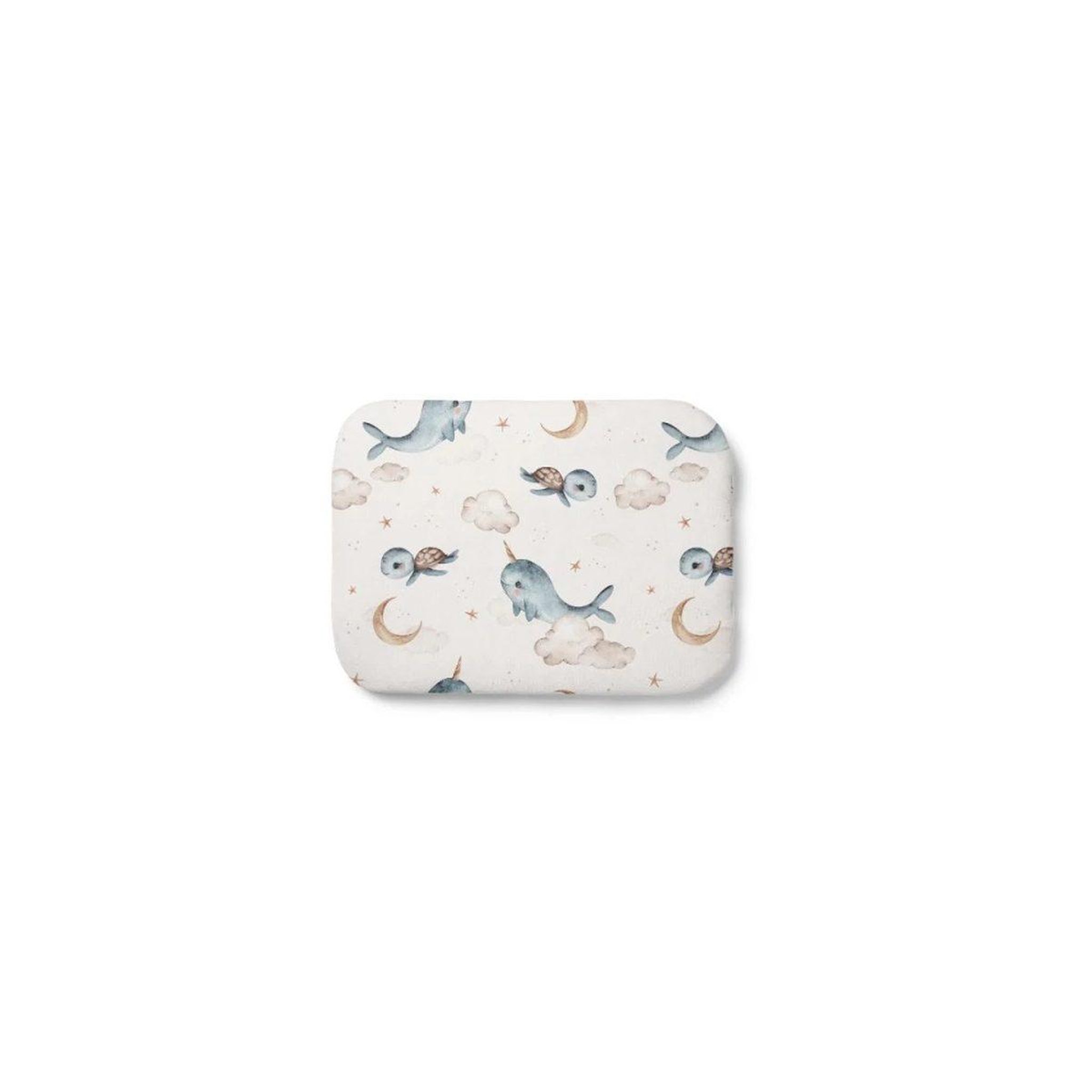 WALDIN Oreiller bébé 40 × 30 cm - motif baleine, beige