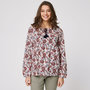 Voir la diapositive 1 : IN EXTENSO Blouse manches longues écru fleuri femme