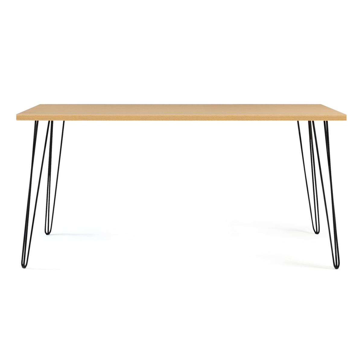 ID MARKET Table à manger vintage rectangle NOEMI 8 personnes bois pied épingle 160 cm