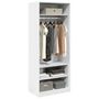 Voir la diapositive 3 : VIDAXL Garde-robe blanc 80x50x200 cm bois d'ingenierie
