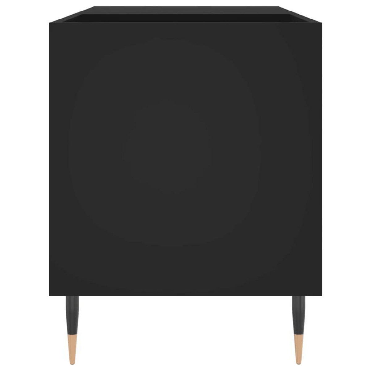 VIDAXL Armoire a disques noir 85x38x48 cm bois d'ingenierie