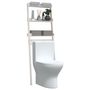 Voir la diapositive 4 : VIDAXL Etagere de toilette Blanc 63,5x32x179 cm Bois de pin massif