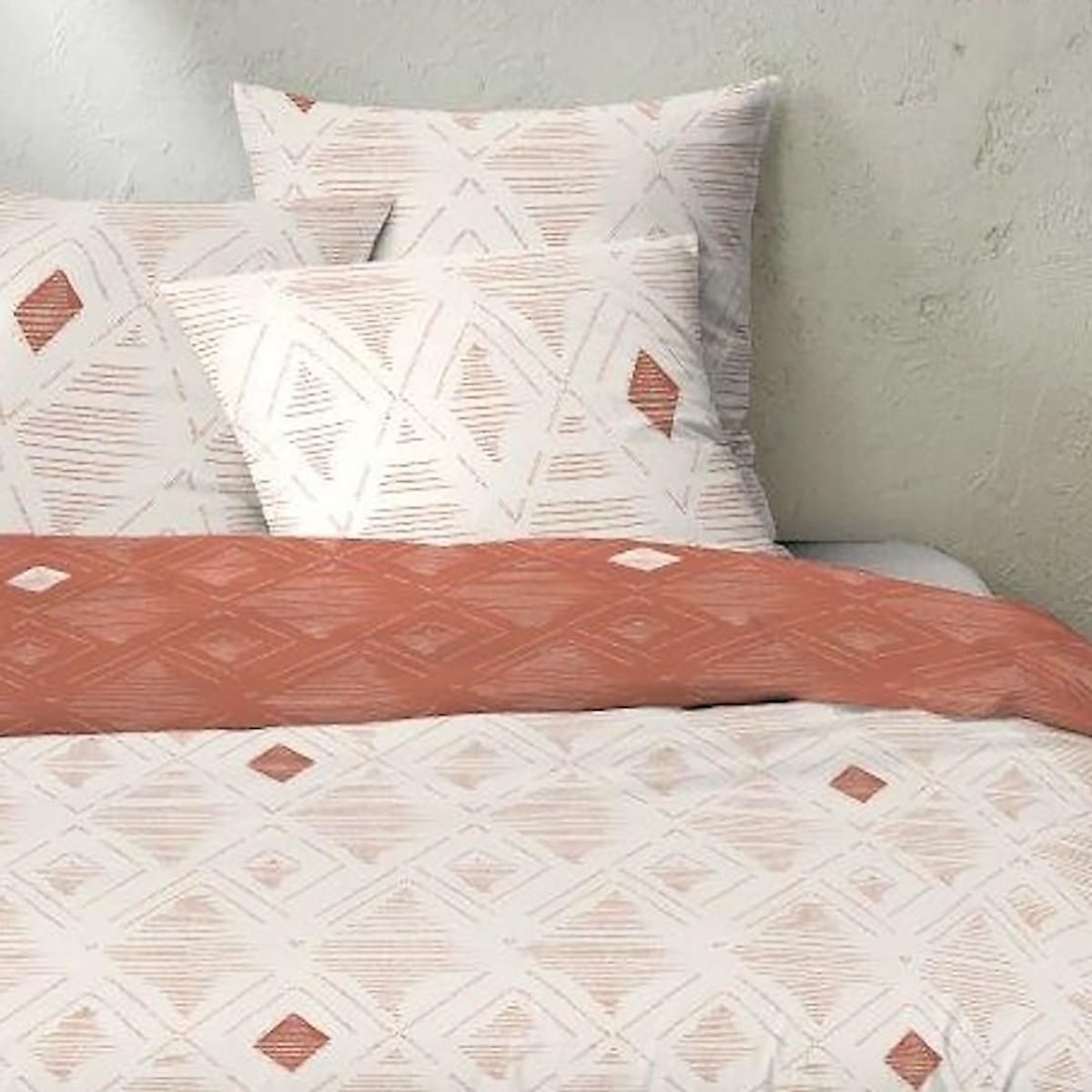 Home collection Parure De Couette 3 Pcs 240x220cm 100% Coton 57 Fils Fati