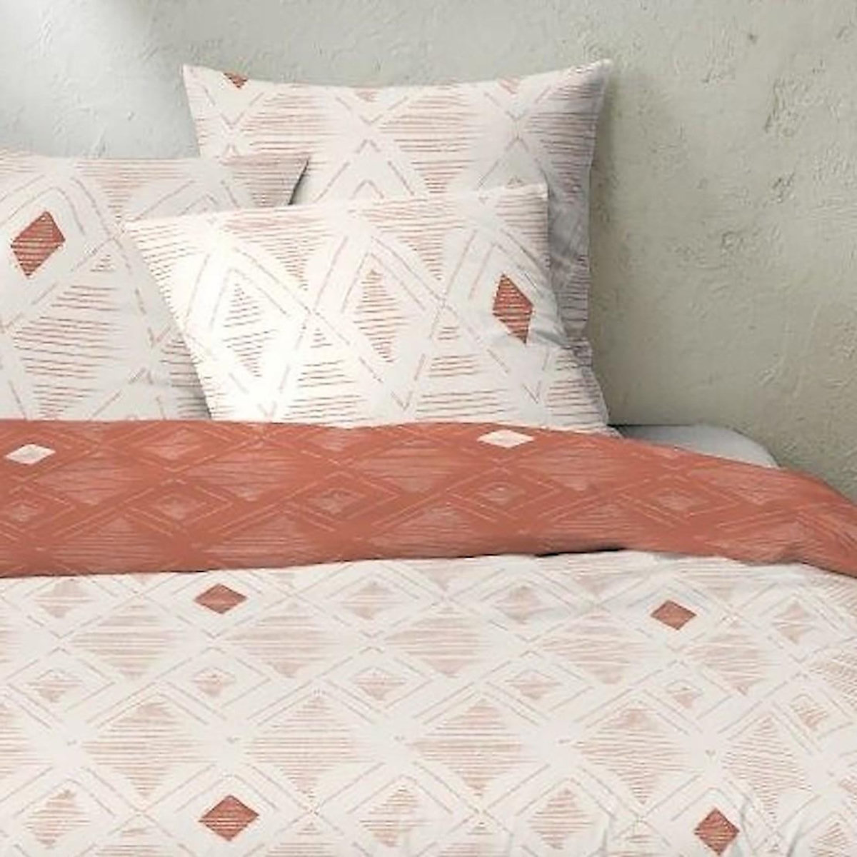 Home collection Parure De Couette 3 Pcs 240x220cm 100% Coton 57 Fils Fati