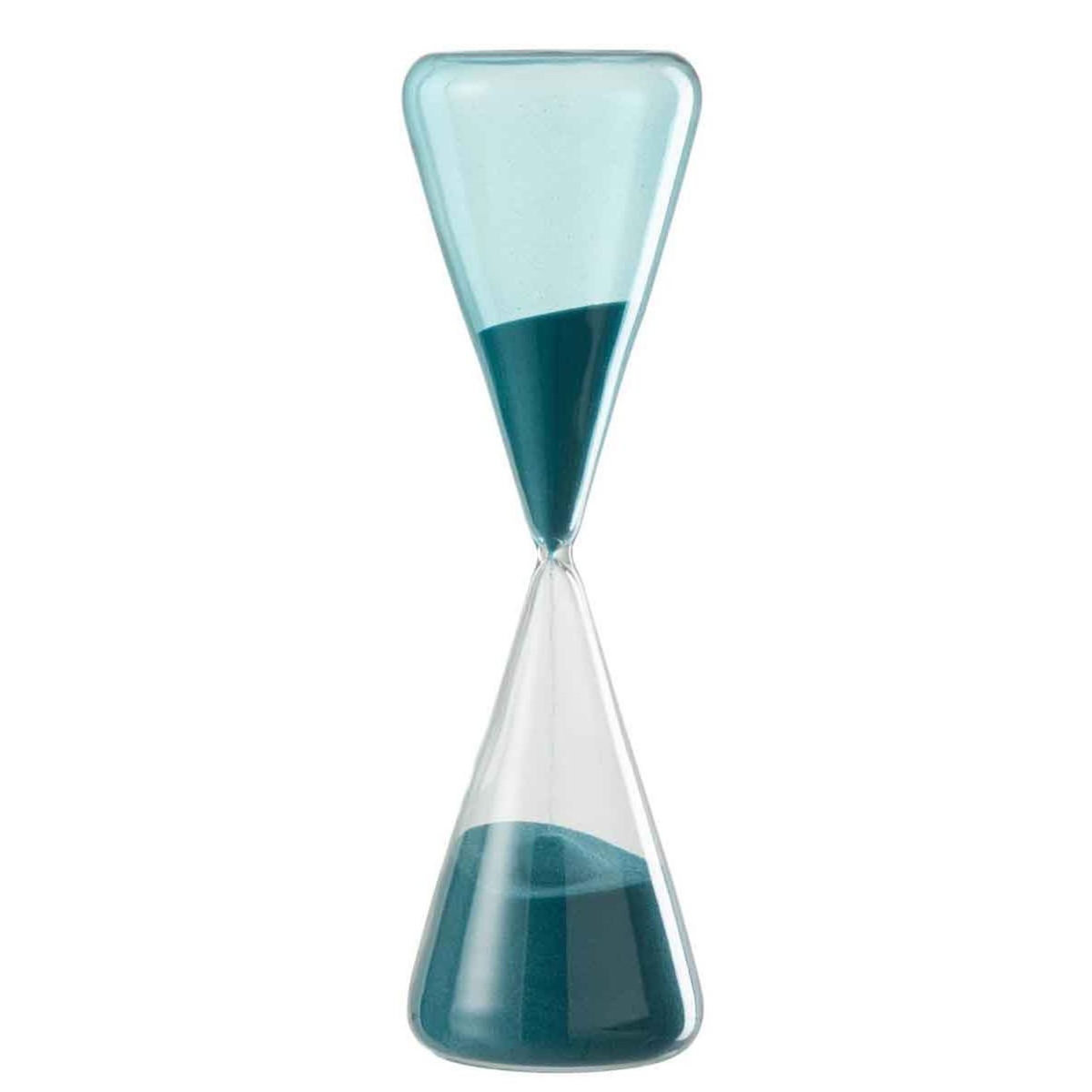 Paris Prix Sablier Déco Design  Verre  30cm Bleu