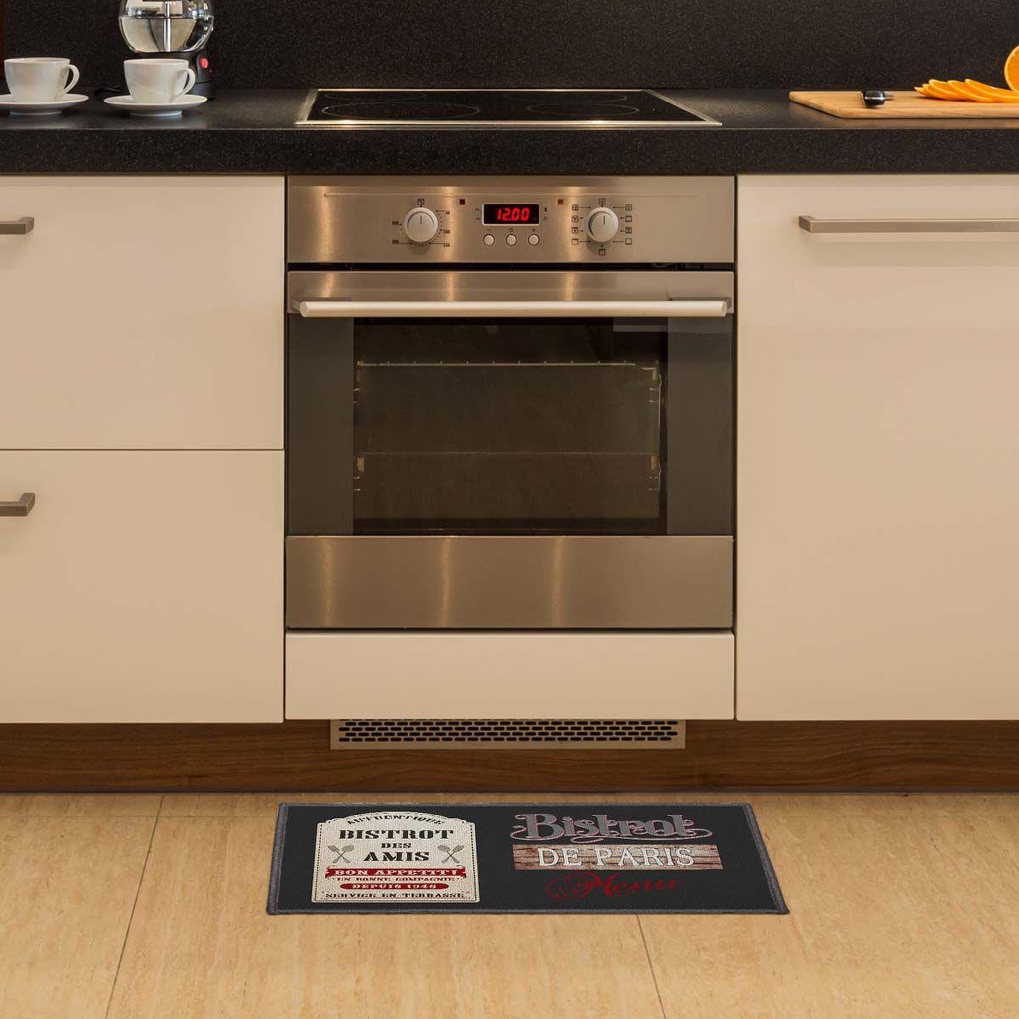 Voir la diapositive 2 : Douceur d'Intérieur Tapis rectangle  bistrot des amis  40x60cm noir