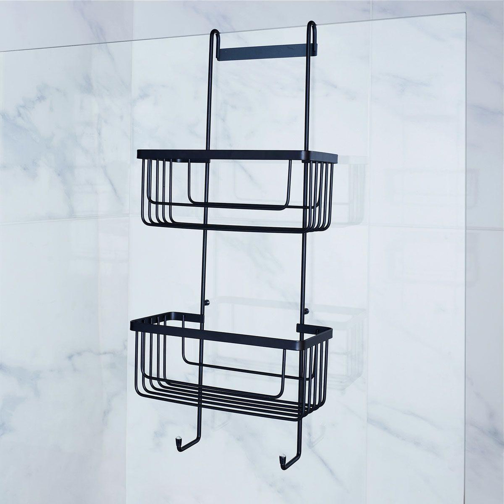 Voir la diapositive 2 : Douceur d'Intérieur Serviteur de douche 2 niveaux  filaire premium  60cm noir