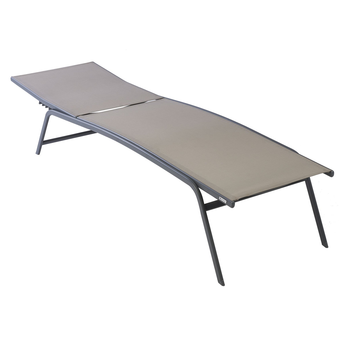 GARDEN STAR Bain de soleil multi-positions - Textilène et acier -  taupe