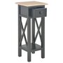 Voir la diapositive 2 : VIDAXL Table d'appoint Noir 27 x 27 x 65,5 cm Bois