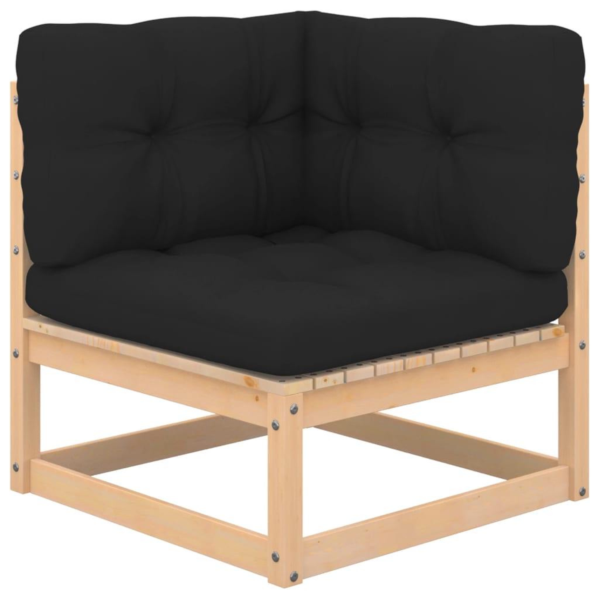Voir la diapositive 2 : VIDAXL Salon de jardin 6 pcs avec coussins Bois de pin massif