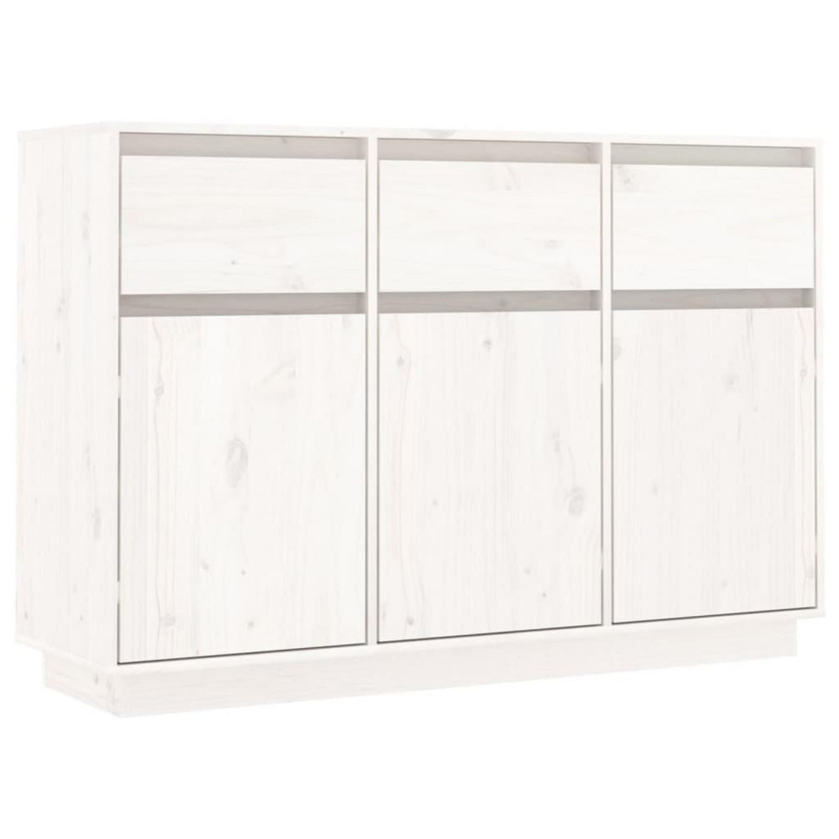 VIDAXL Buffet blanc 110x34x75 cm bois massif de pin