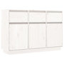 Voir la diapositive 2 : VIDAXL Buffet blanc 110x34x75 cm bois massif de pin