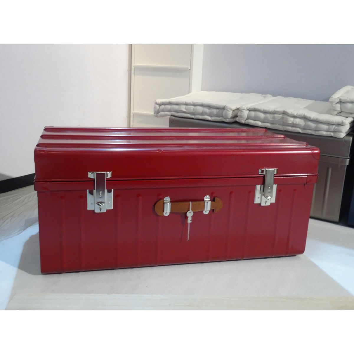 Malle cantine de rangement Suez 100 cm finition nacrée TRAVELING