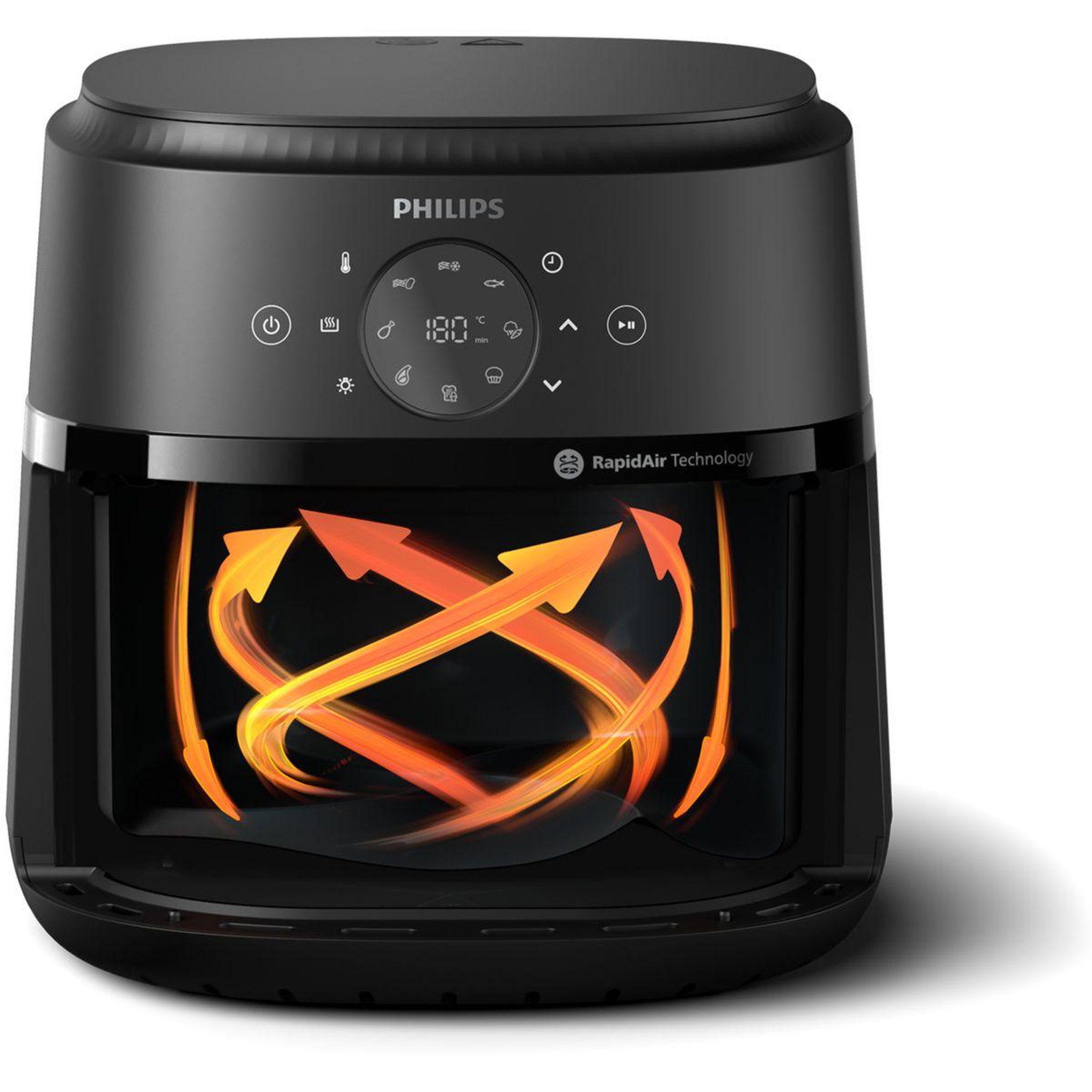 Voir la diapositive 2 : Philips Friteuse sans huile na231/00 friteuse sans huile avec fenêtre de cuisson noir/argent, série 2000 6.2l