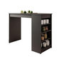Voir la diapositive 2 : BEST MOBILIER Drazic - table de bar avec rangements - noir - de 2 à 4 personnes