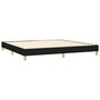 Voir la diapositive 4 : VIDAXL Sommier a lattes de lit avec matelas Noir 200x200 cm Tissu