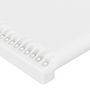 Voir la diapositive 5 : VIDAXL Tete de lit a LED Blanc 80x5x118/128 cm Similicuir