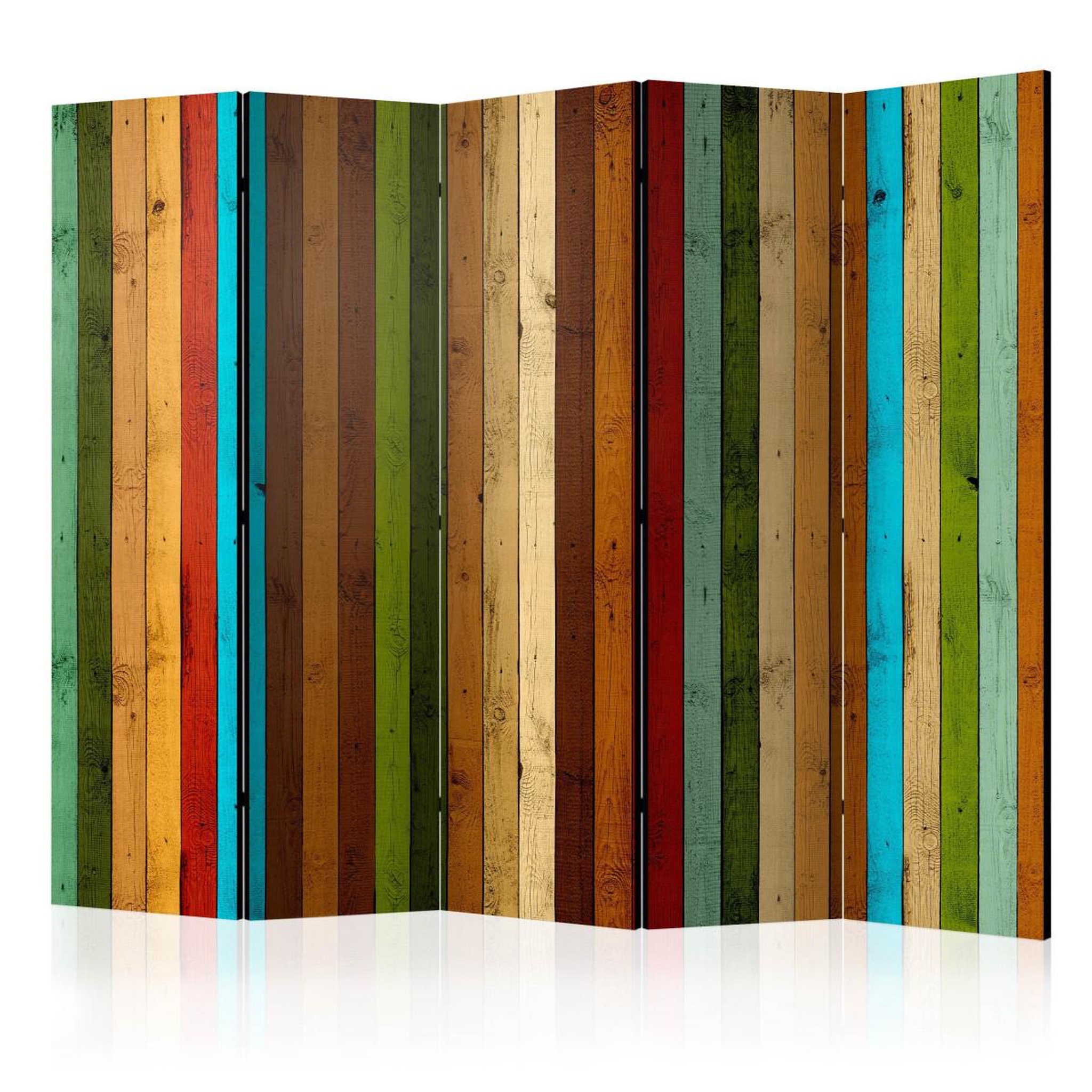 Paris Prix Paravent 5 volets  wooden rainbow  172x225cm