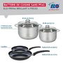 Voir la diapositive 2 : ELO Ensemble de 2 Poêles de cuisson 20 et 28 cm et 2 faitouts 20 et 24 cm Elo Prima Brillant
