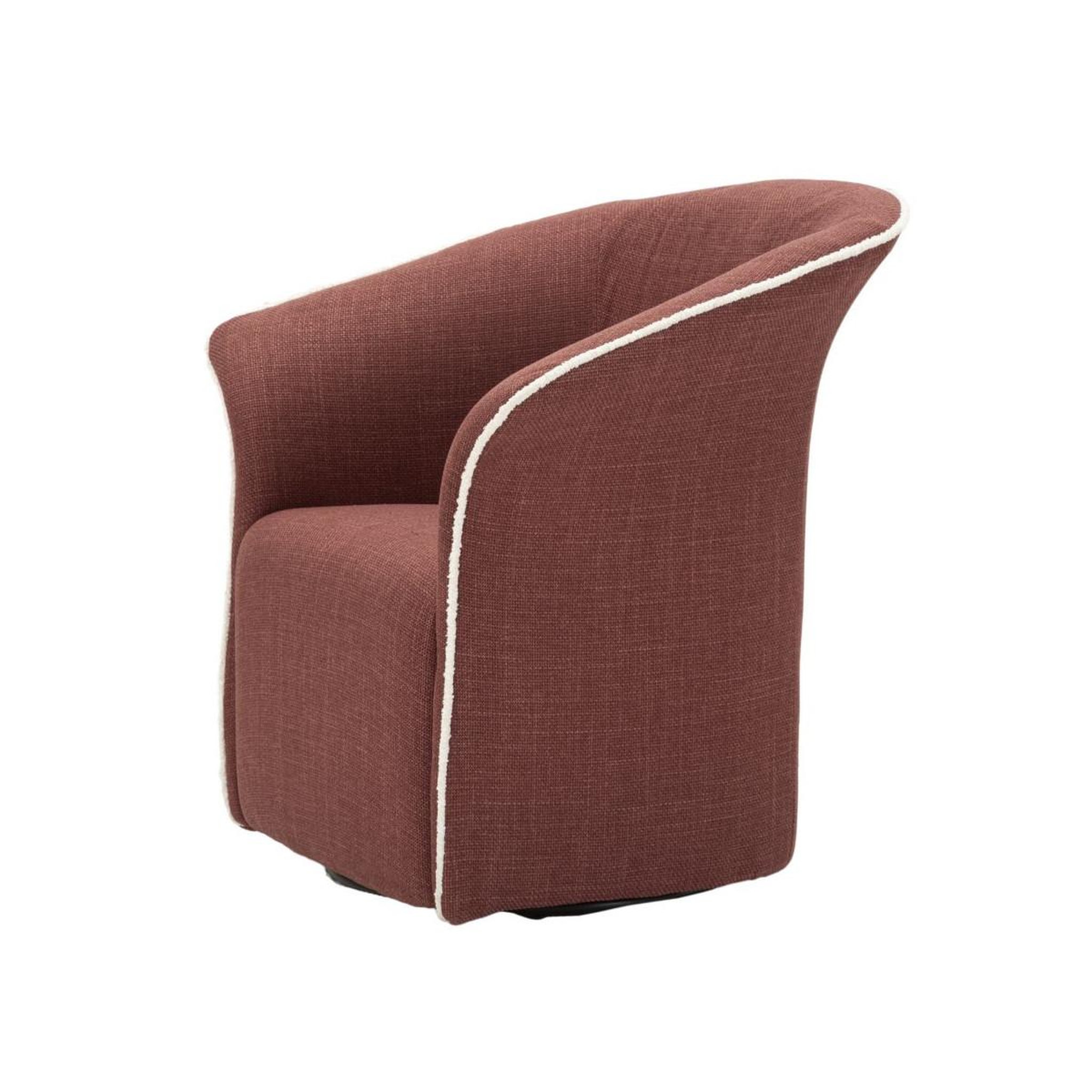 Voir la diapositive 3 : Paris Prix Fauteuil Pivotant Design  Siena  83cm Bordeaux