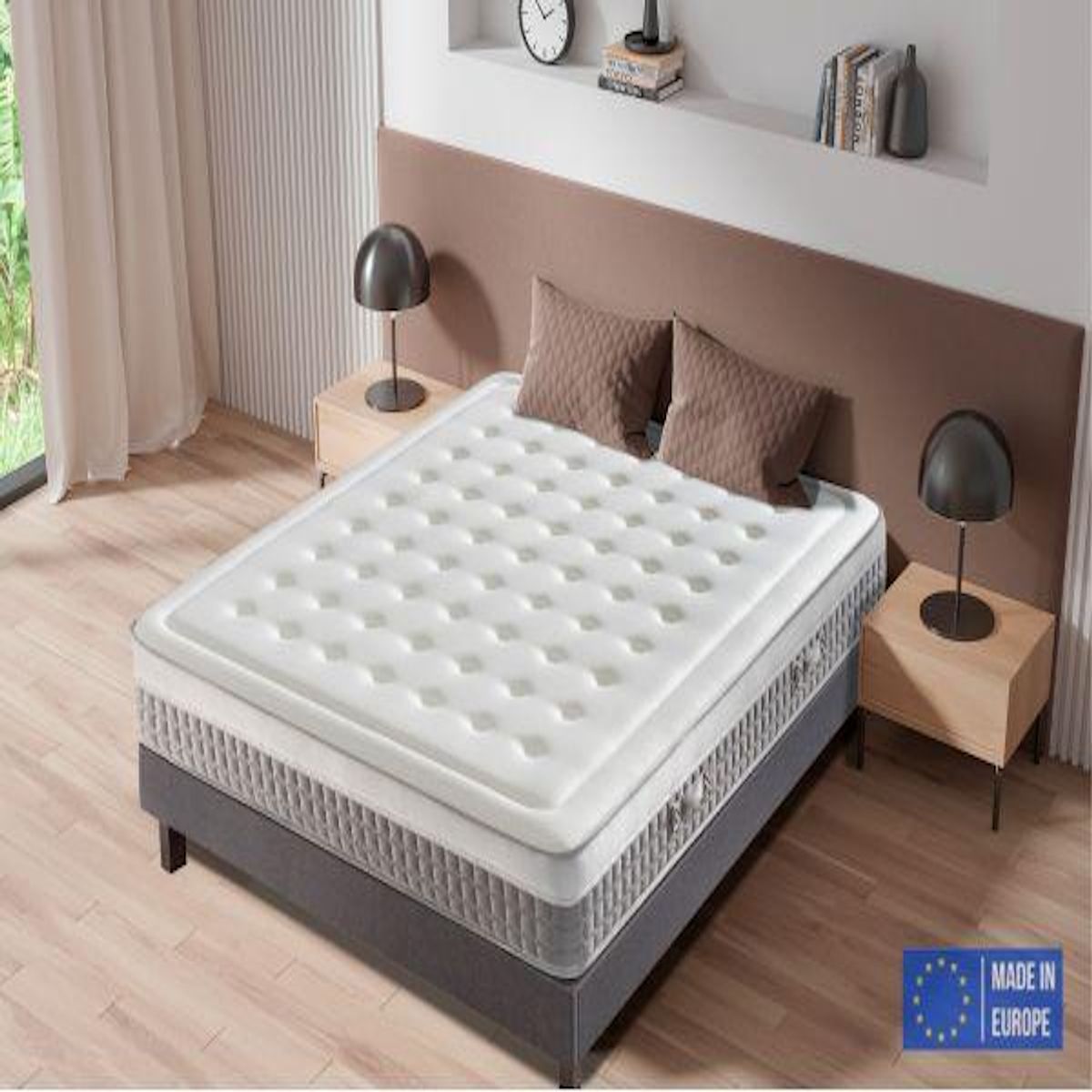 DAGOSTINO HOME Matelas 90x190 Mousse HR  Luxe Confort  Extra Ferme | Double Face (Été-Hiver) | Soutien Équilibré, Parfait et Tonique | H25cm