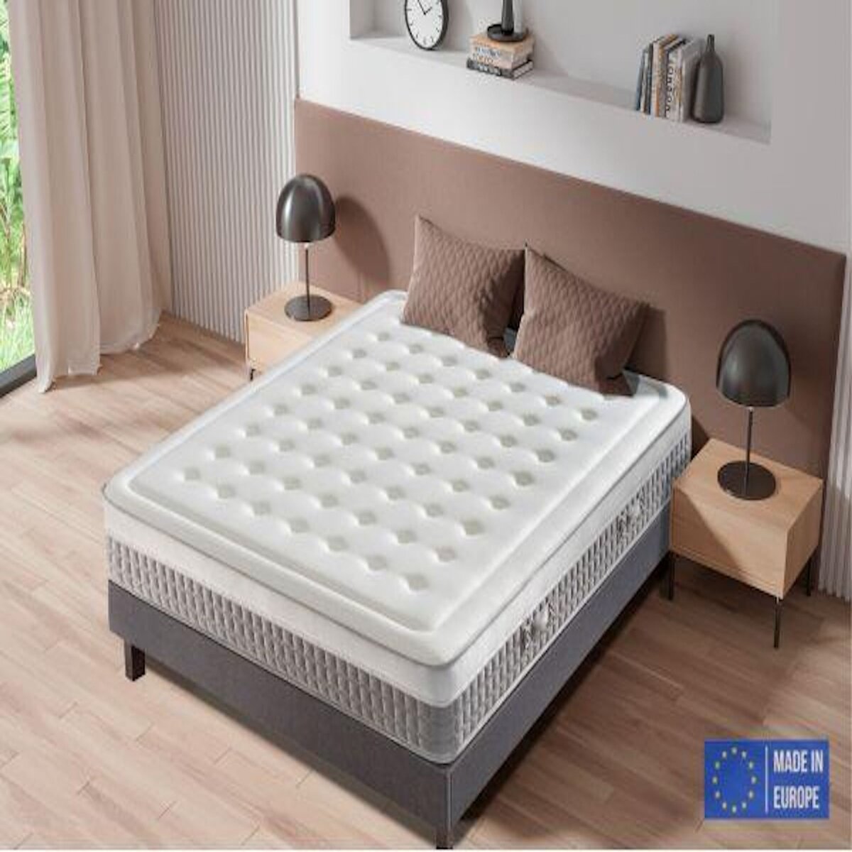 DAGOSTINO HOME Matelas 90x190 Mousse HR  Luxe Confort  Extra Ferme | Double Face (Été-Hiver) | Soutien Équilibré, Parfait et Tonique | H25cm