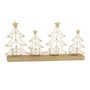 Voir la diapositive 1 : Paris Prix Photophore Déco à Paillettes  Sapins  38cm Or