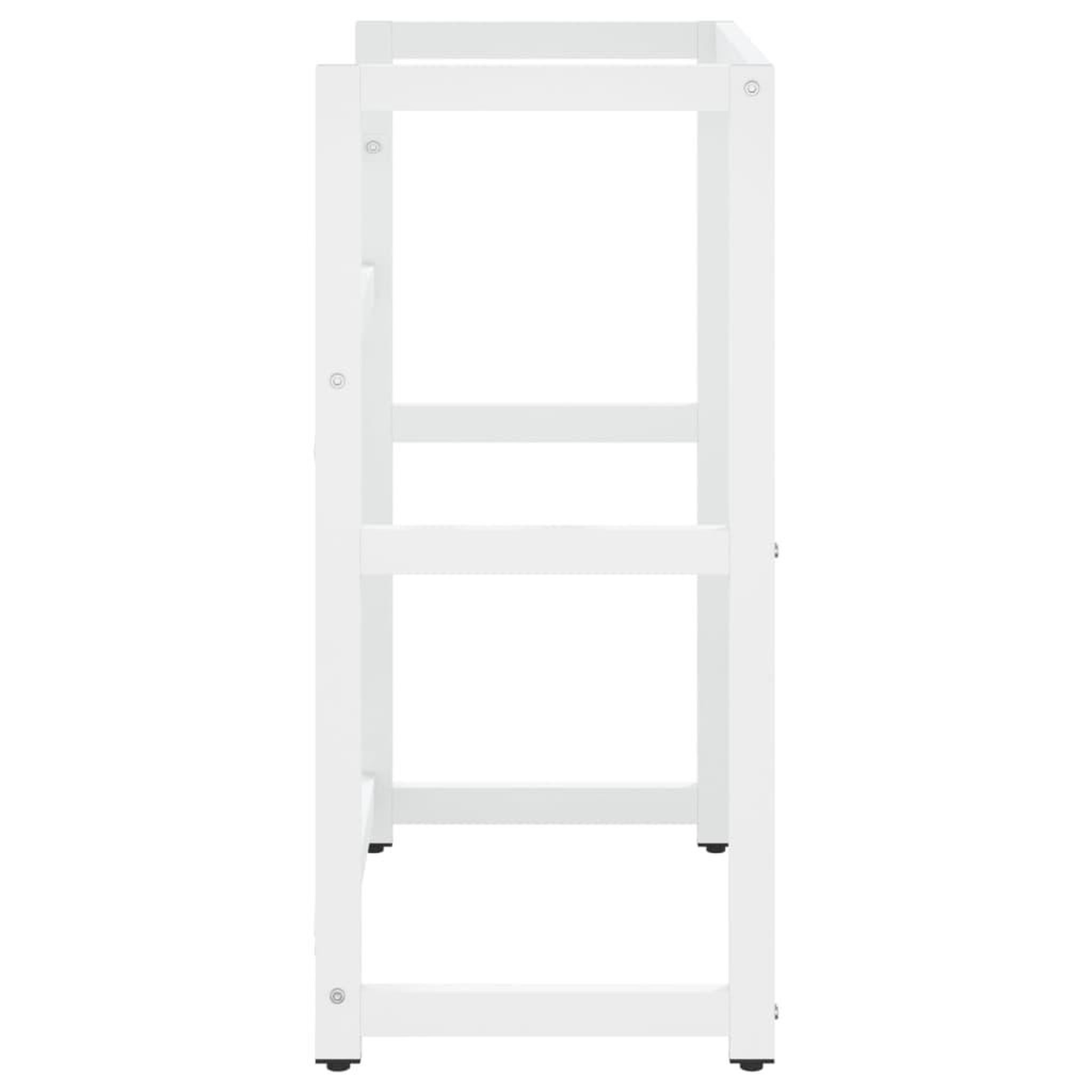 Voir la diapositive 4 : VIDAXL Cadre de lavabo de salle de bain Blanc 59x38x83 cm Fer