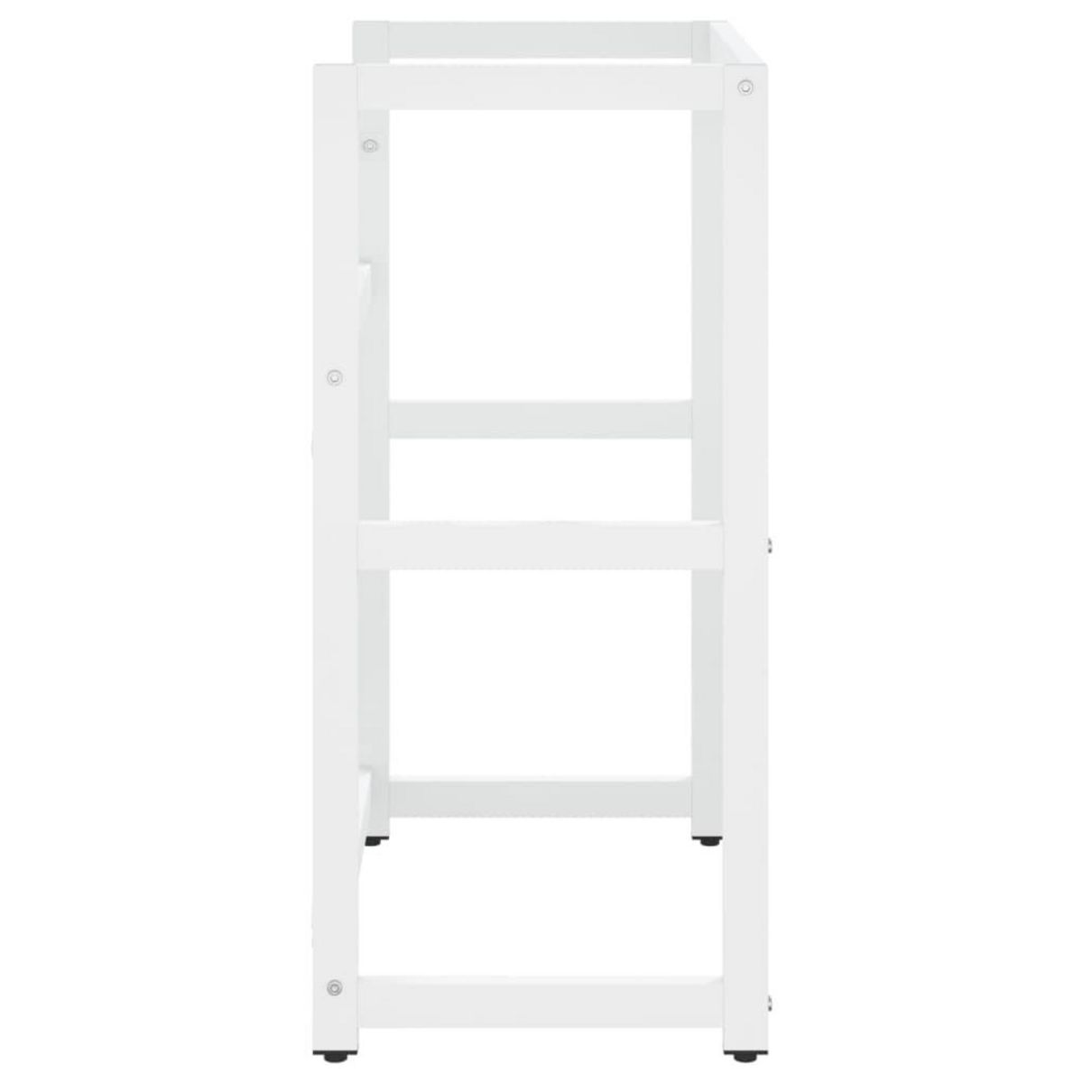 VIDAXL Cadre de lavabo de salle de bain Blanc 59x38x83 cm Fer